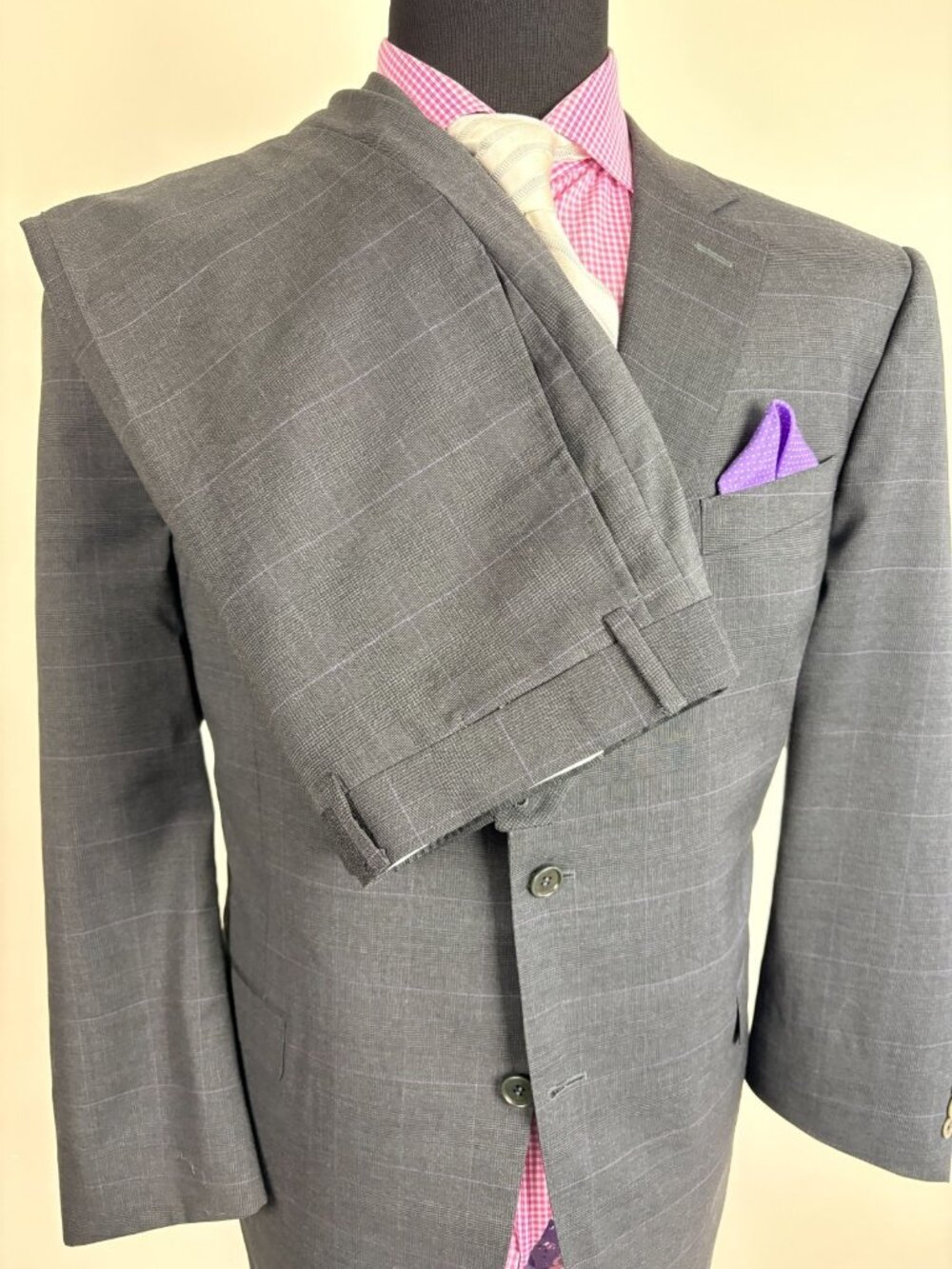RECENT New CANALI Modern 2-Button ITALIAN Suit 48 R e58